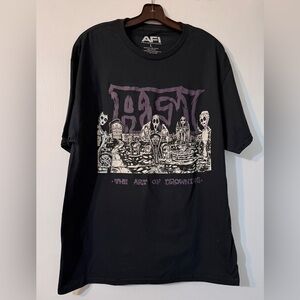 AFI The Art of Drowning Band Tee Black Punk Goth Graphic Shirt Sz L